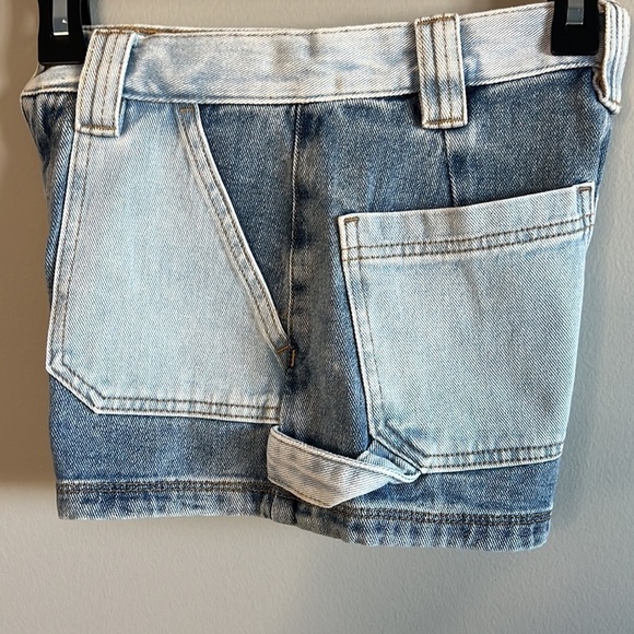 PacSun Color block Denim Shorts size 23 Super Cute Side Loop, Has Zip Fly NWOT - Picture 4 of 5